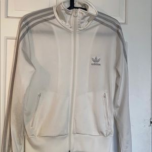 White / silver Adidas sweater